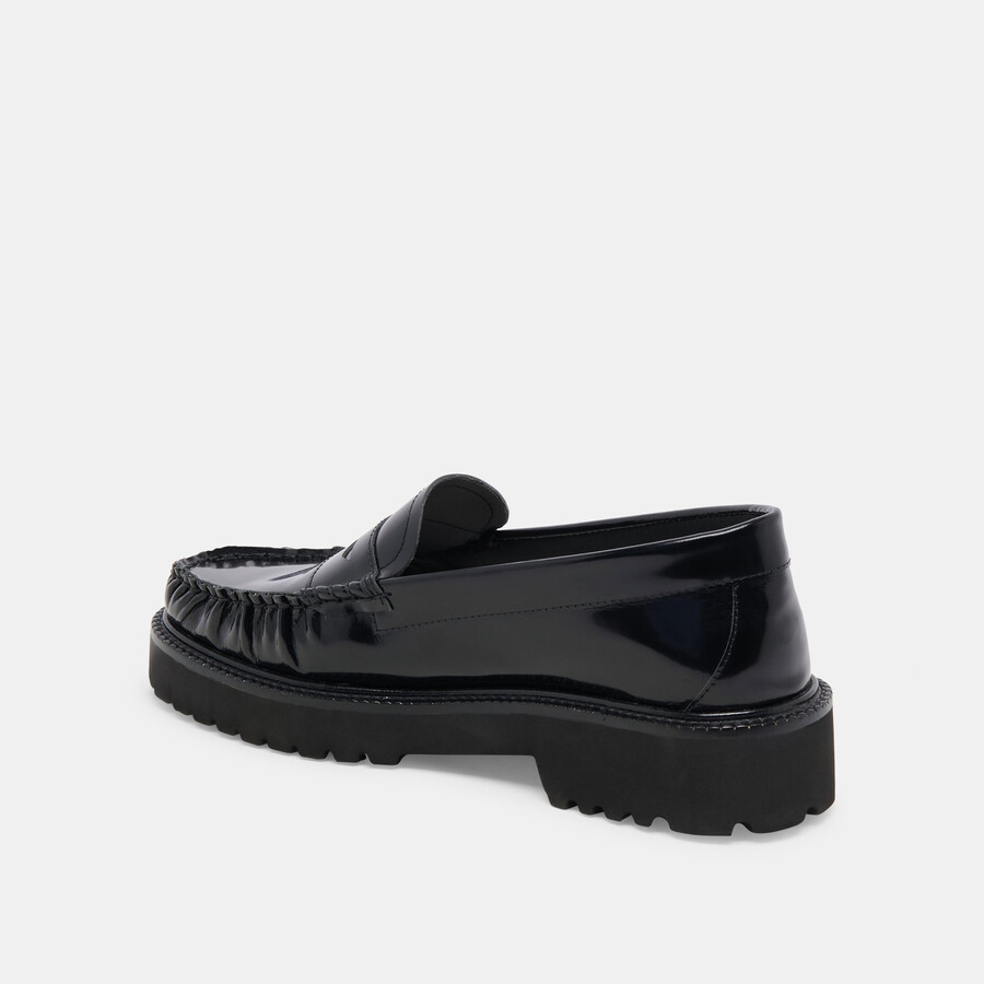 maxwell loafers black leather