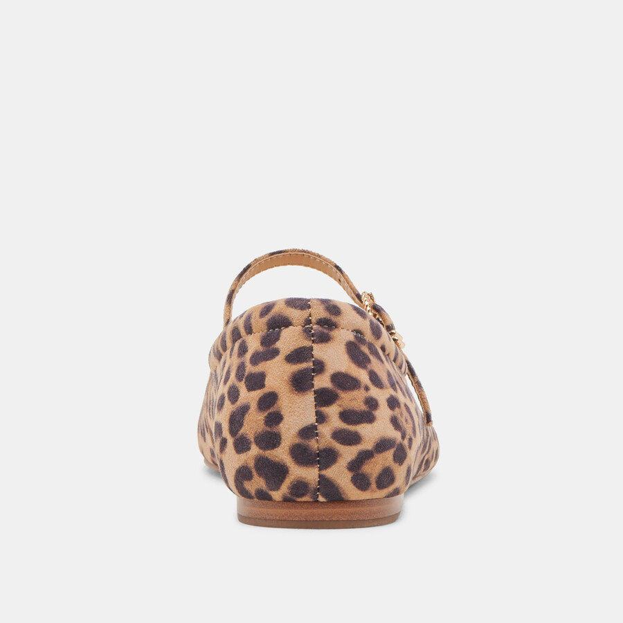 reyes ballet flats dk leopard suede