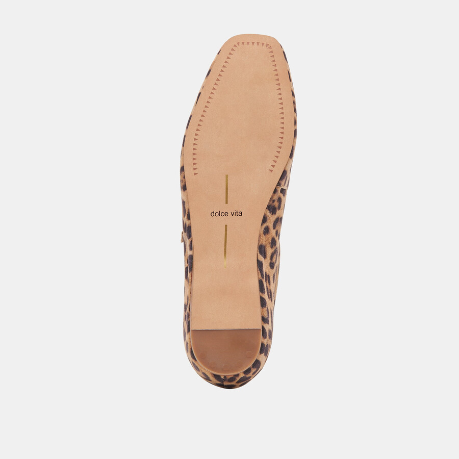 reyes ballet flats dk leopard suede