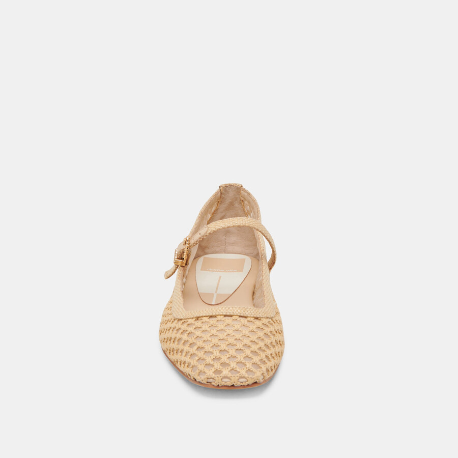 reyes ballet flats lt natural woven raffia