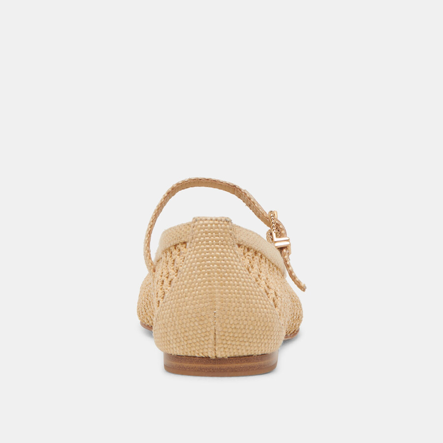 reyes ballet flats lt natural woven raffia