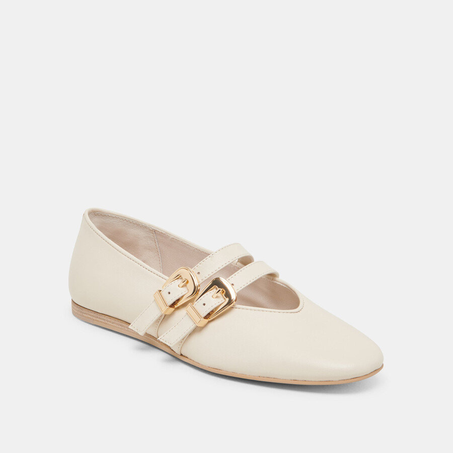 baylee ballet flats ivory leather