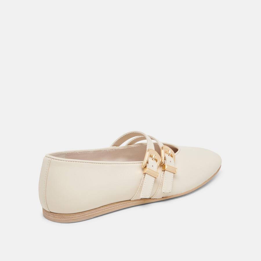 baylee ballet flats ivory leather