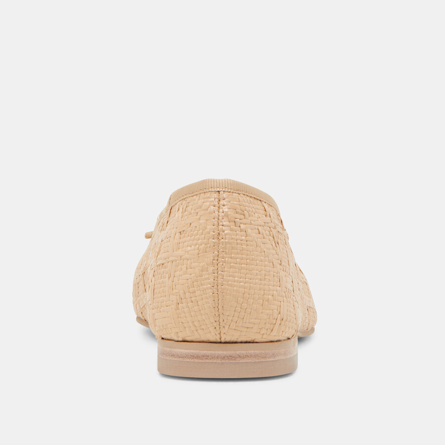 anisa ballet flats lt natural woven raffia
