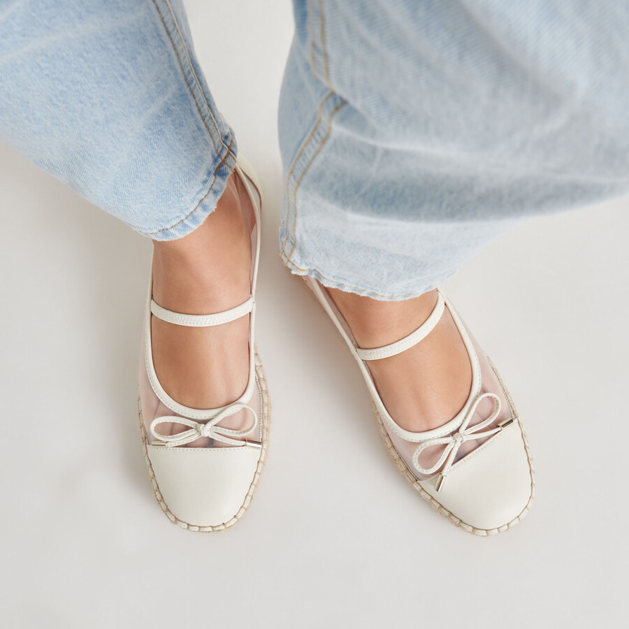 cambre ballet flats white mesh