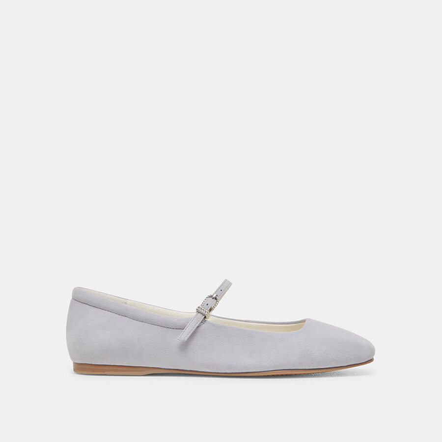 reyes ballet flats dusty blue suede