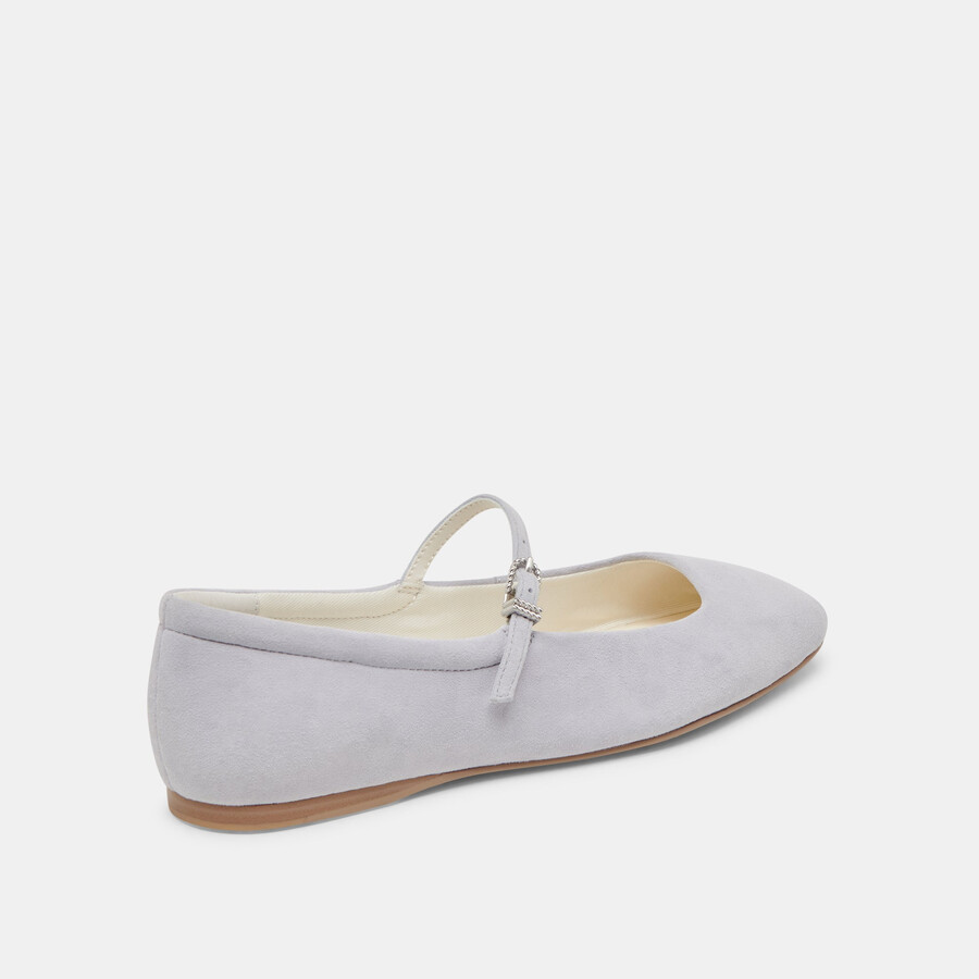 reyes ballet flats dusty blue suede