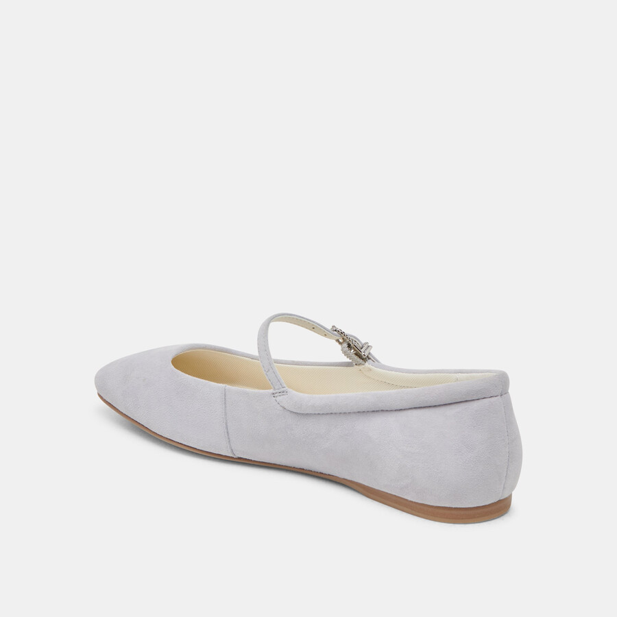 reyes ballet flats dusty blue suede