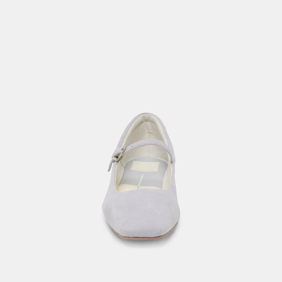 reyes ballet flats dusty blue suede