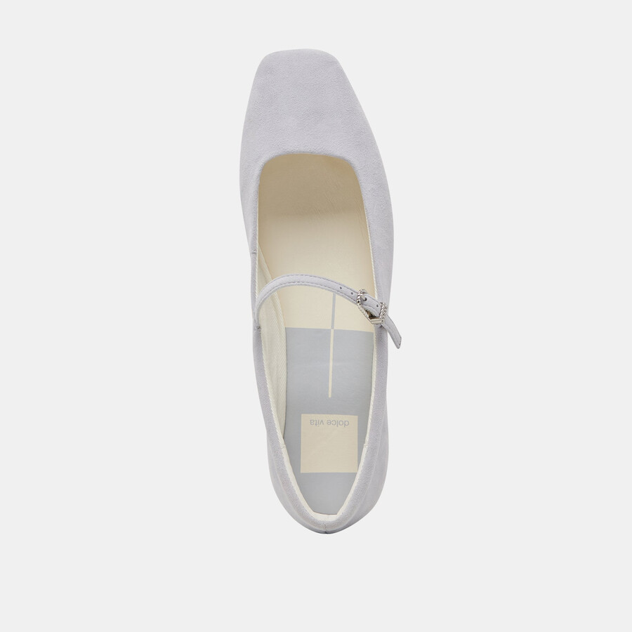 reyes ballet flats dusty blue suede