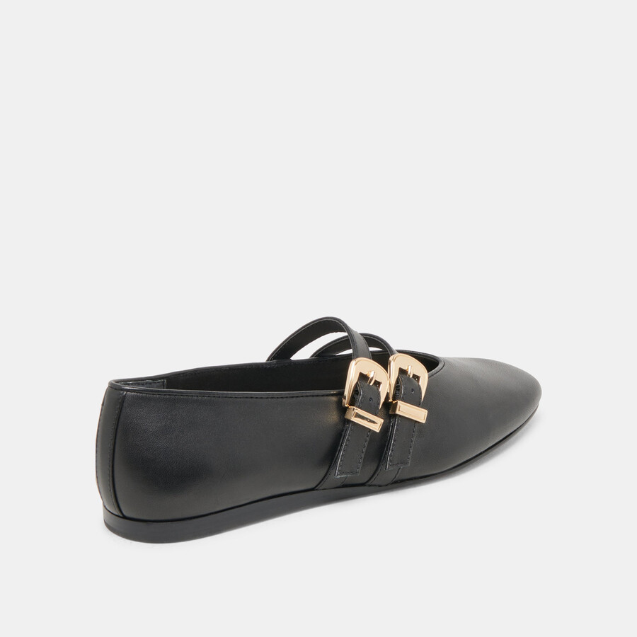 baylee ballet flats black leather