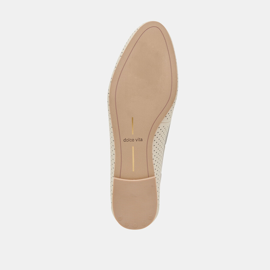 lakin loafers ivory perforated leather