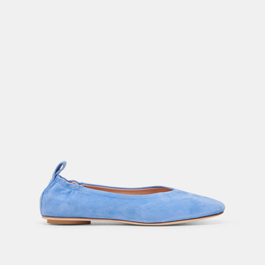 vinnie ballet flats dusty blue suede