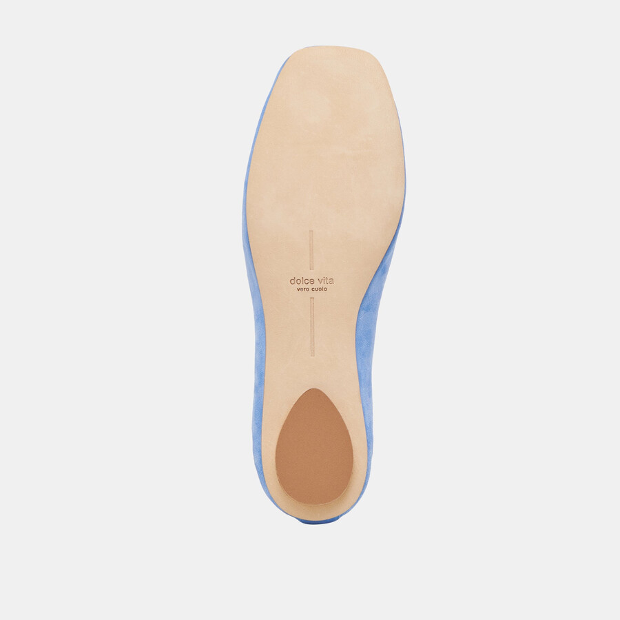 vinnie ballet flats dusty blue suede
