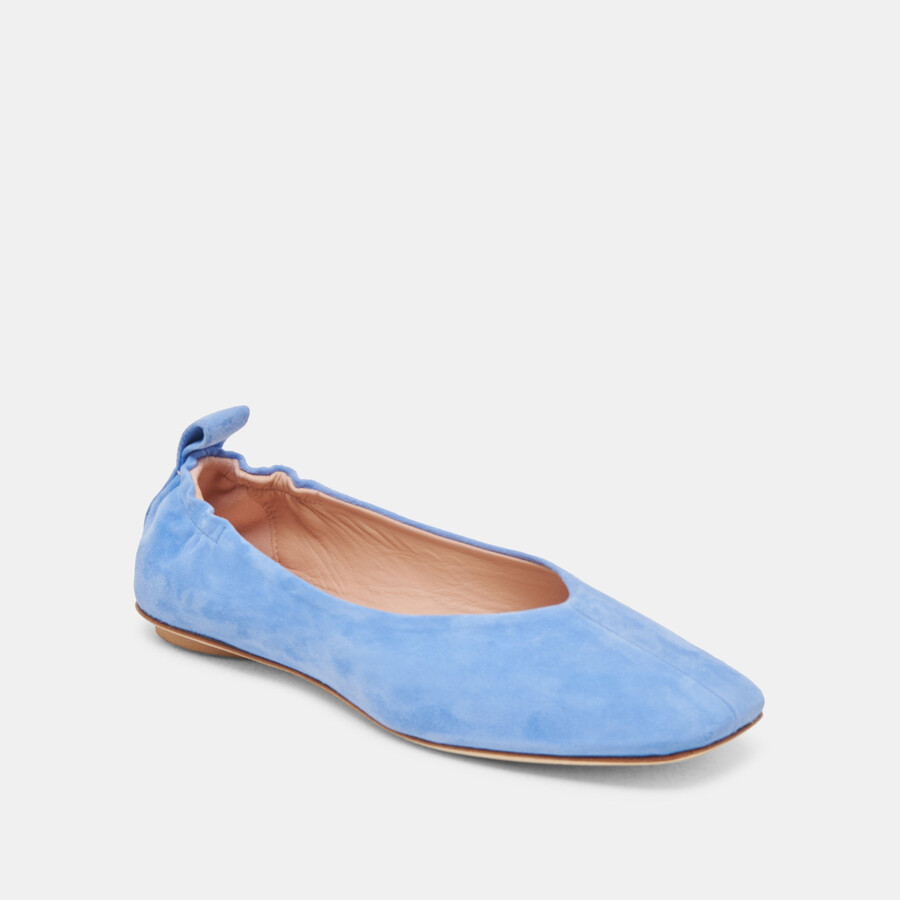 vinnie ballet flats dusty blue suede
