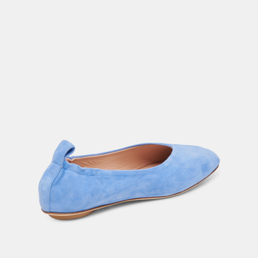 vinnie ballet flats dusty blue suede