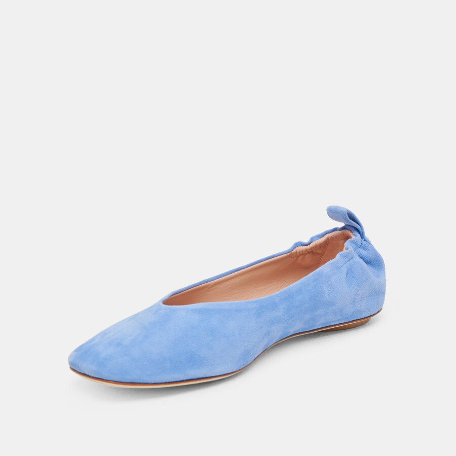 vinnie ballet flats dusty blue suede
