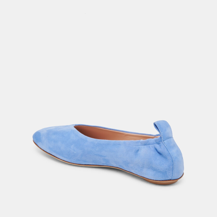 vinnie ballet flats dusty blue suede