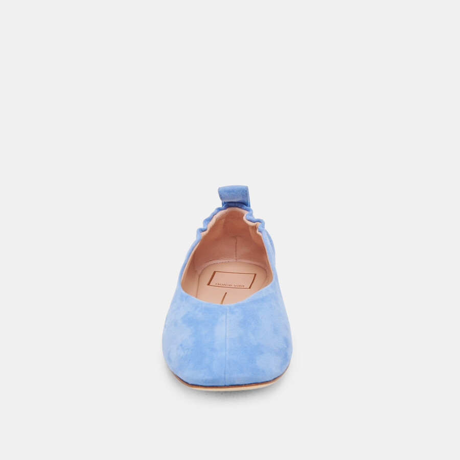 vinnie ballet flats dusty blue suede
