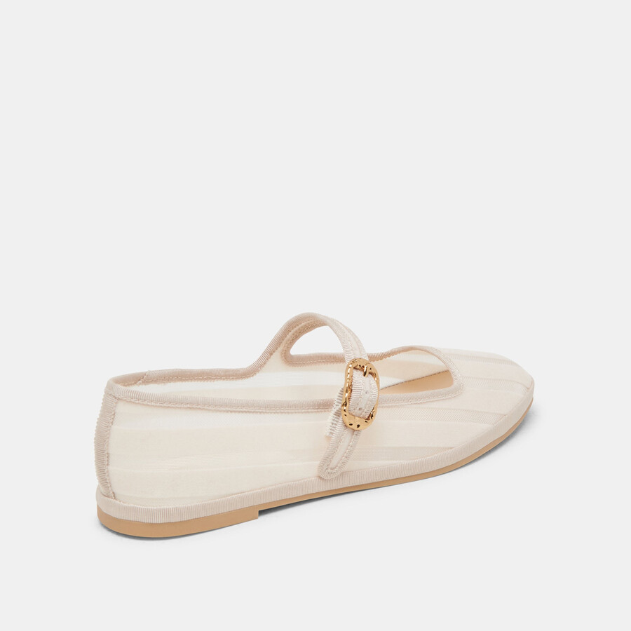 tameka ballet flats bone stripe mesh
