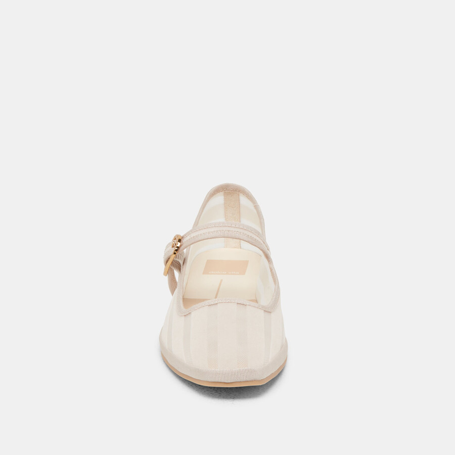 tameka ballet flats bone stripe mesh