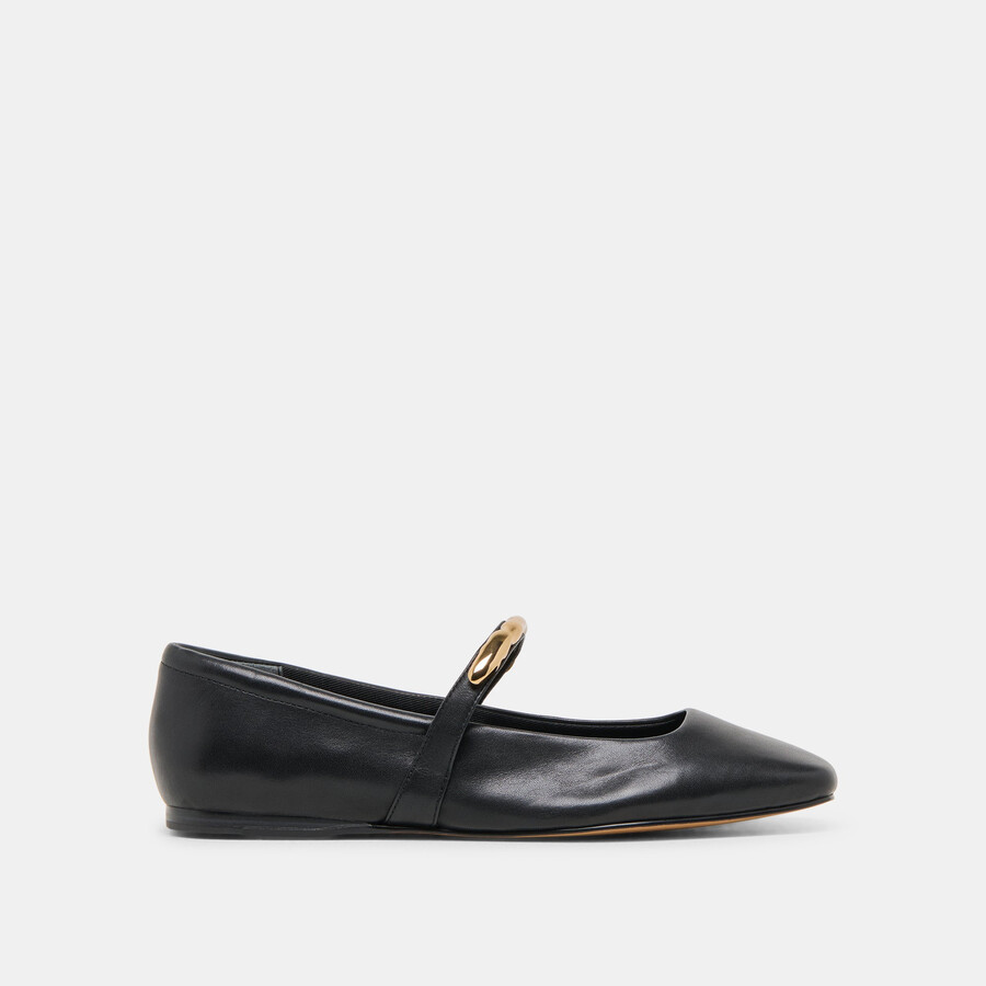 radya ballet flats black leather