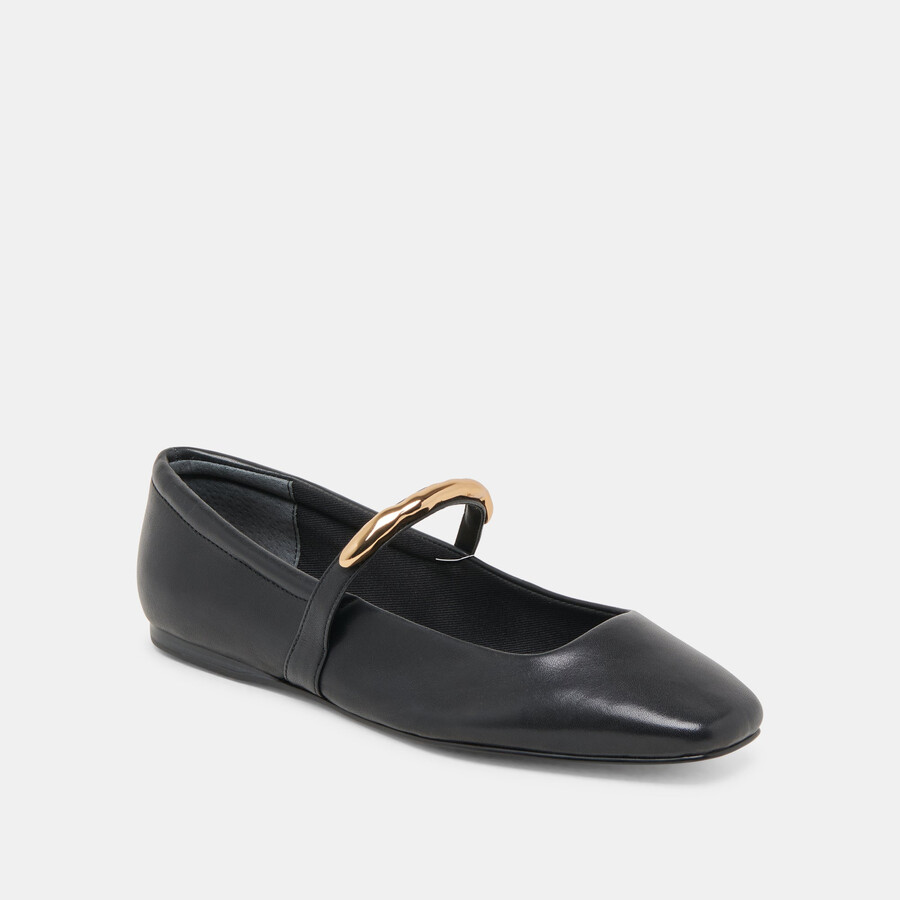 radya ballet flats black leather