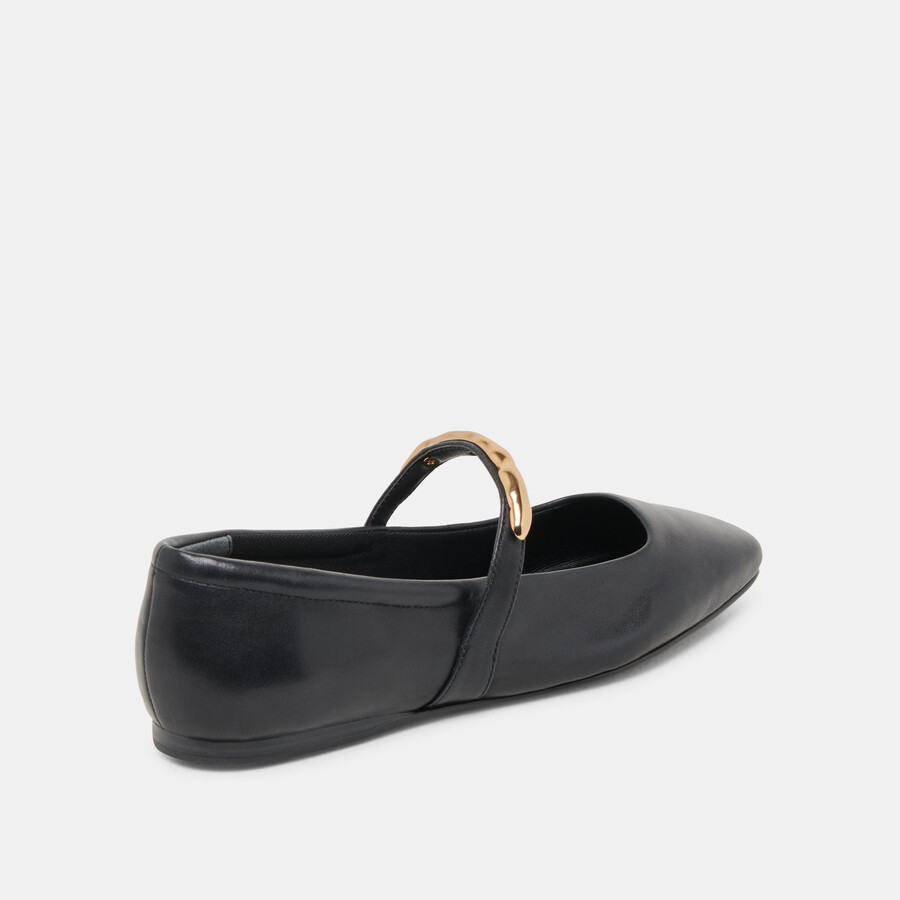 radya ballet flats black leather