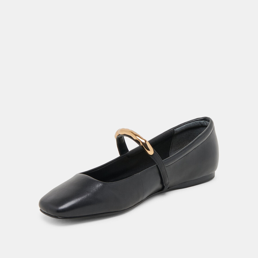 radya ballet flats black leather