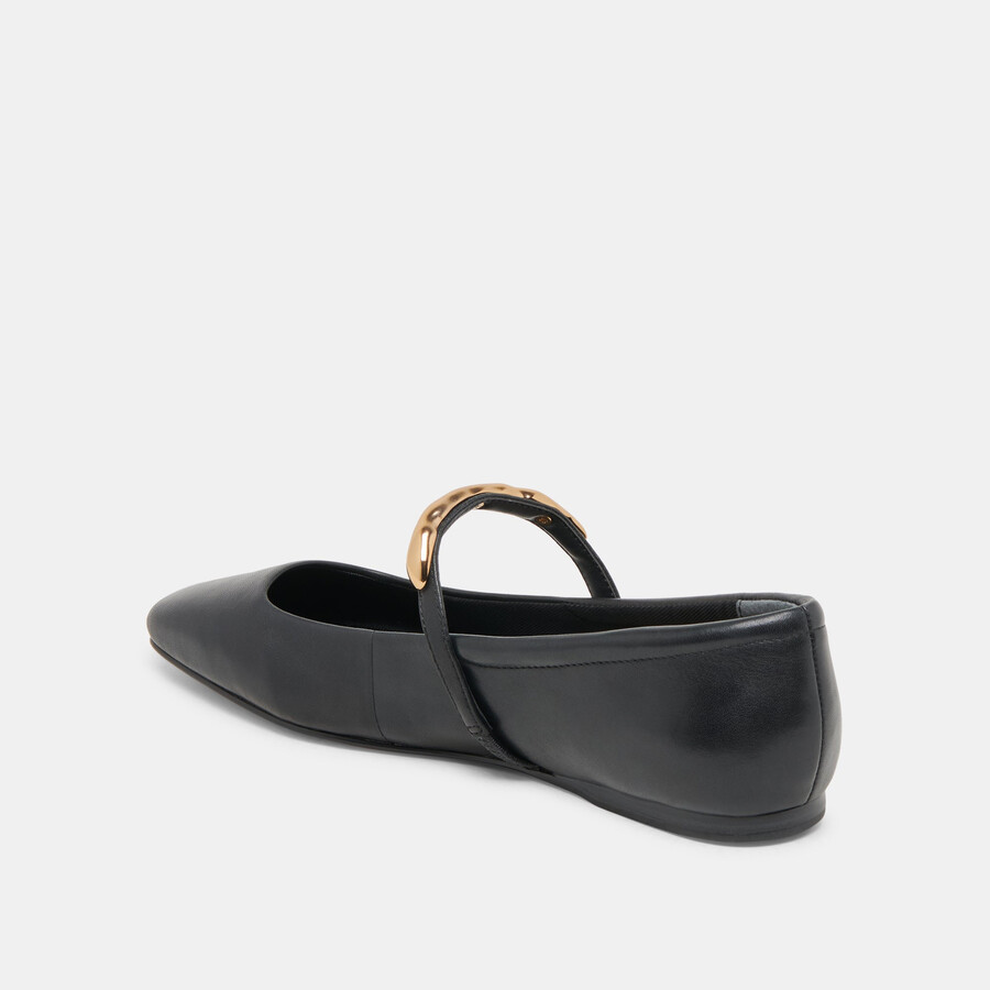 radya ballet flats black leather