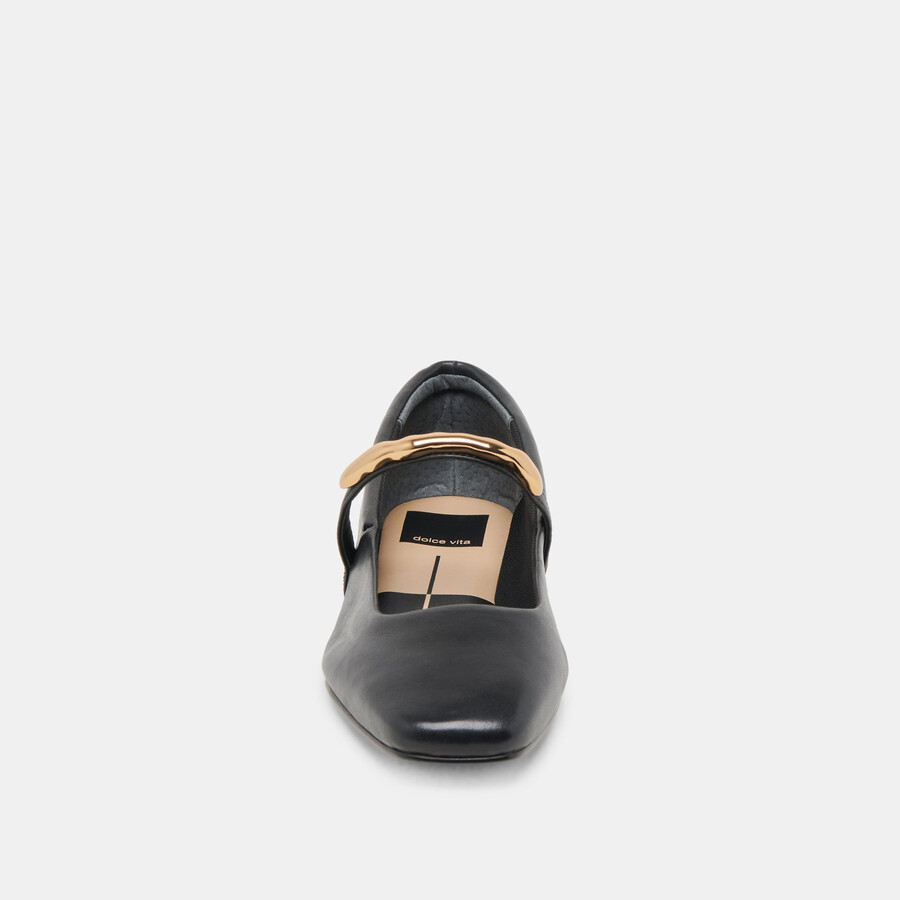 radya ballet flats black leather