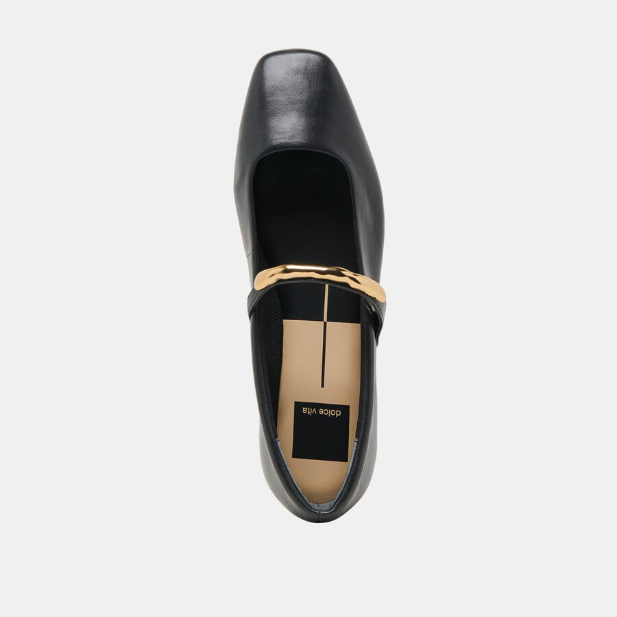 radya ballet flats black leather