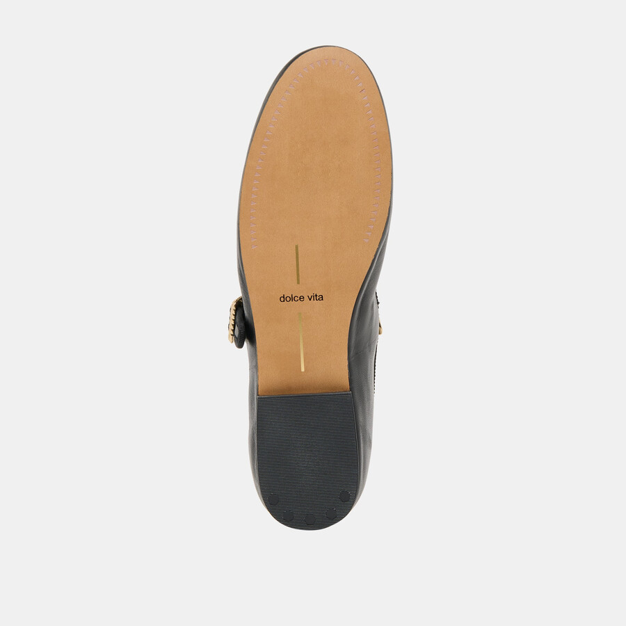 relan ballet flats black leather