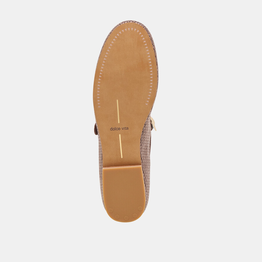 relan ballet flats walnut raffia