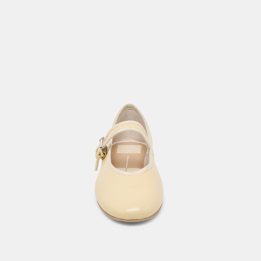 roslyn ballet flats light yellow leather