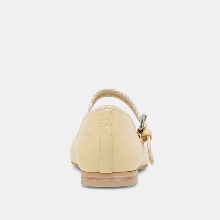 roslyn ballet flats light yellow leather