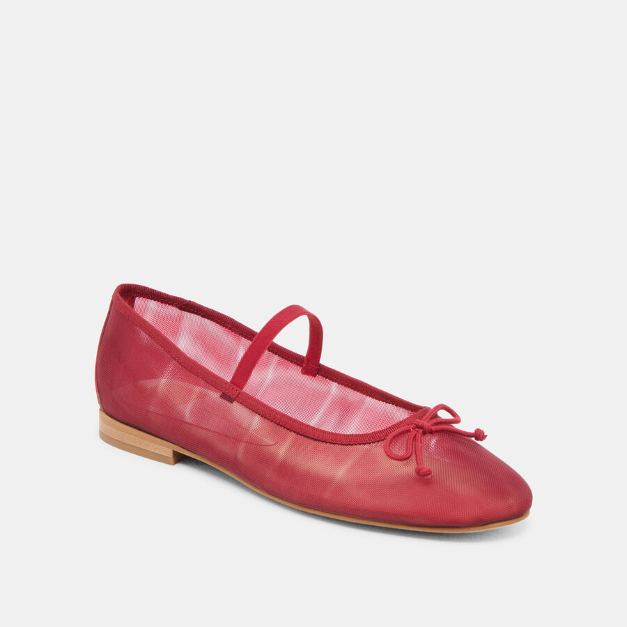 cadel ballet flats crimson mesh