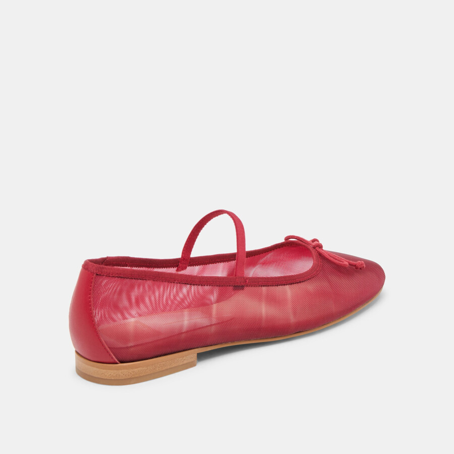 cadel ballet flats crimson mesh