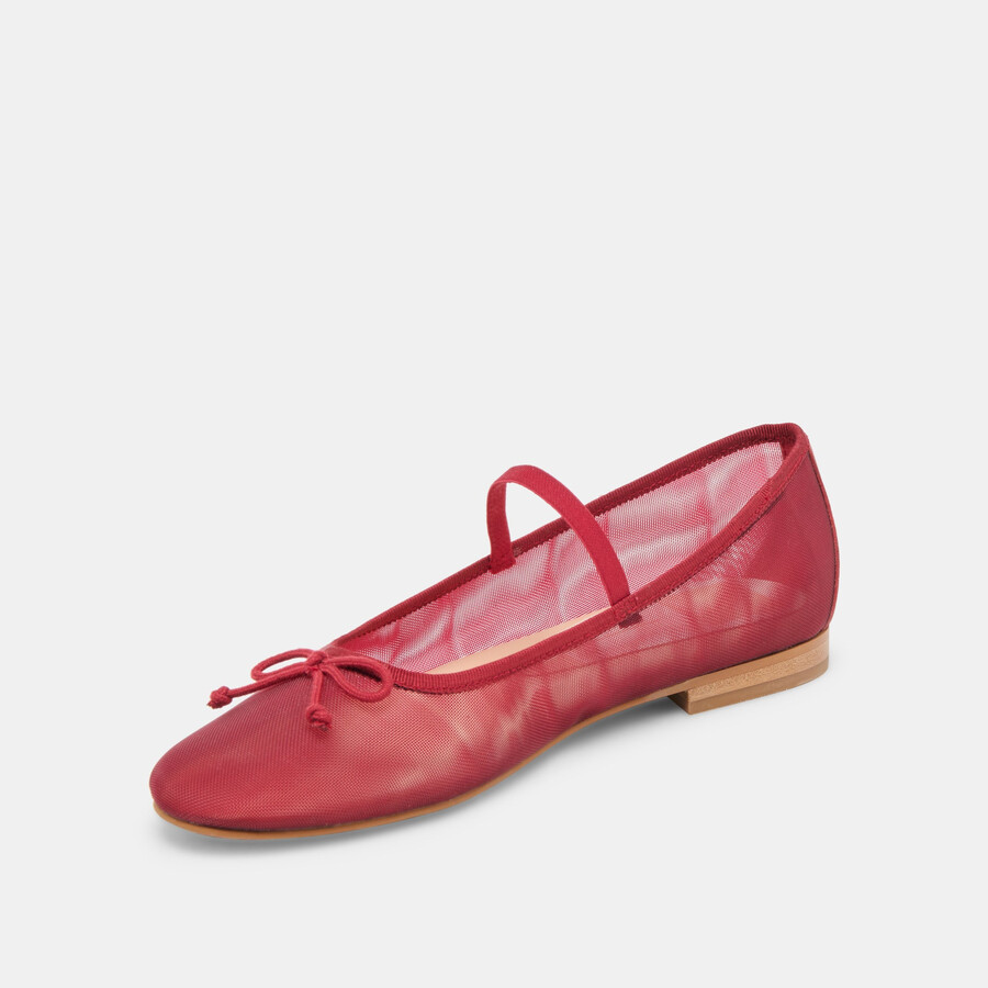 cadel ballet flats crimson mesh