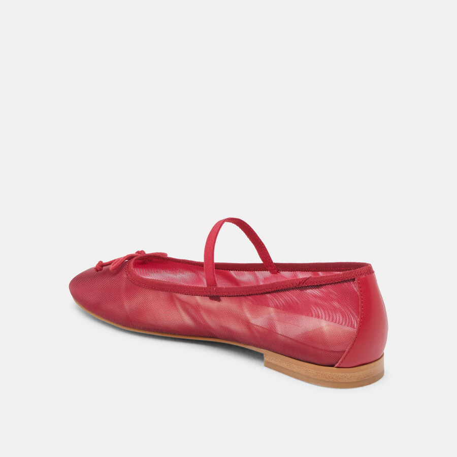 cadel ballet flats crimson mesh