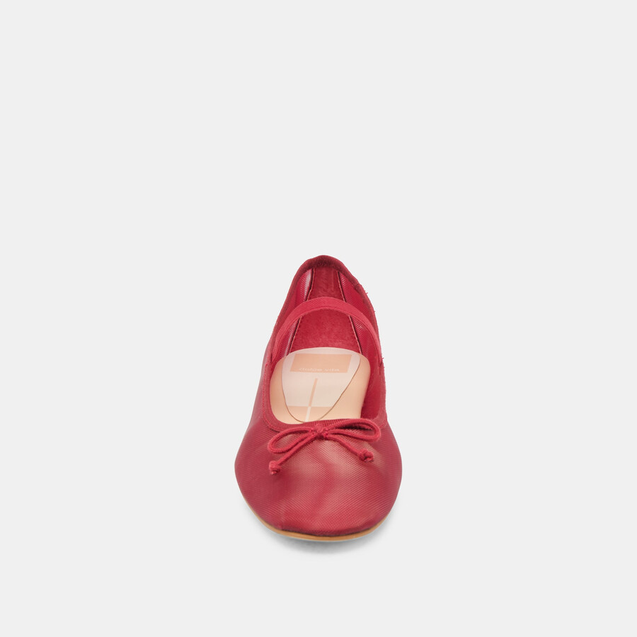 cadel ballet flats crimson mesh