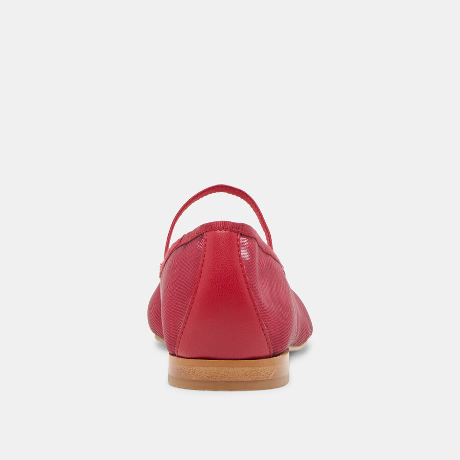 cadel ballet flats crimson mesh
