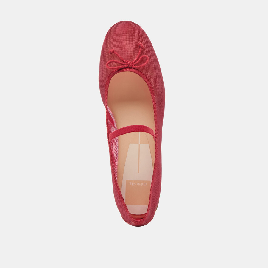 cadel ballet flats crimson mesh