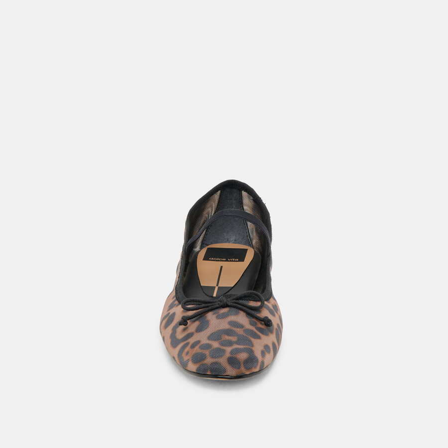 cadel ballet flats dk leopard mesh