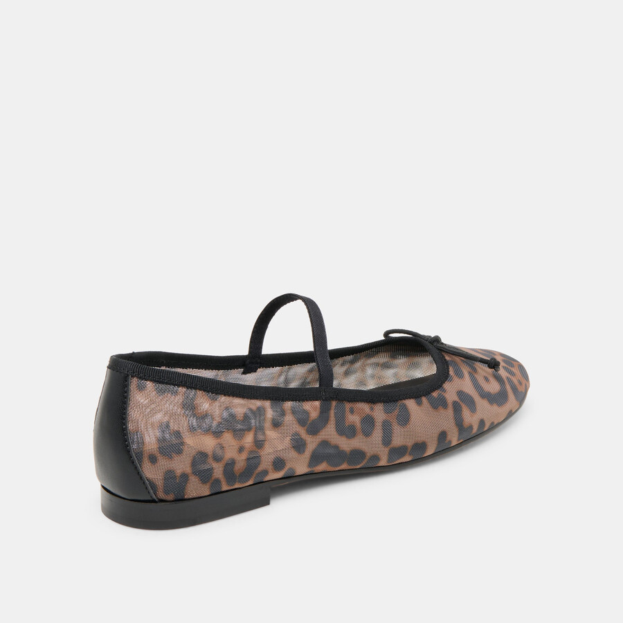 cadel ballet flats dk leopard mesh