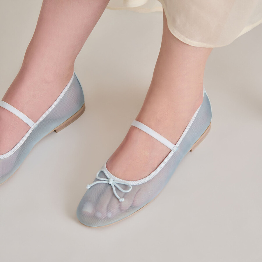 cadel ballet flats ice blue mesh