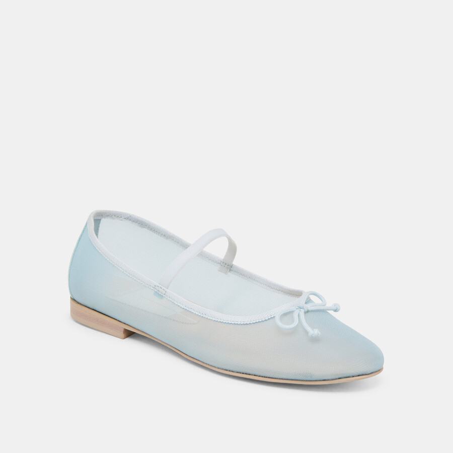 cadel ballet flats ice blue mesh
