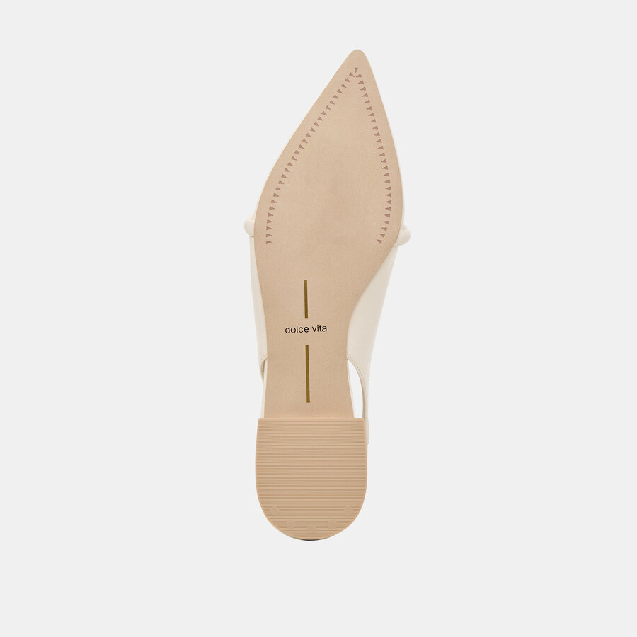 payge flats off white crinkle patent
