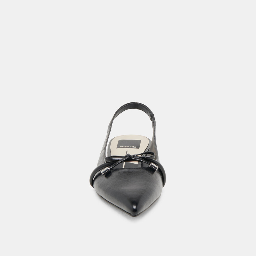 payge flats midnight crinkle patent