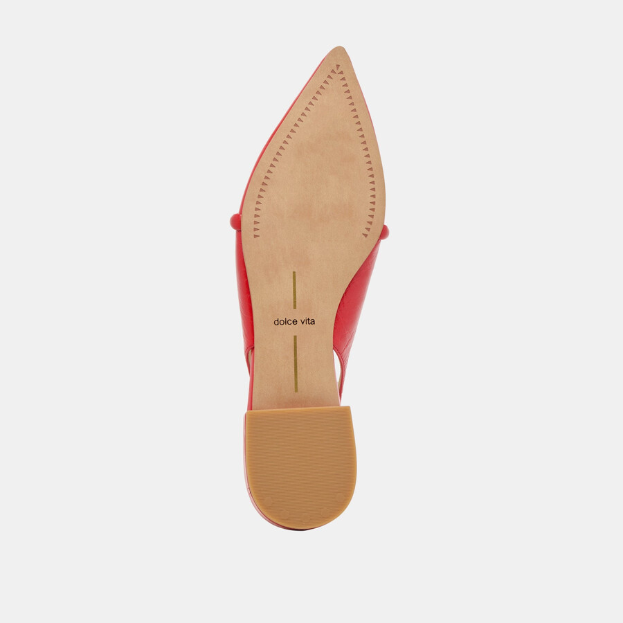 payge flats chili crinkle patent